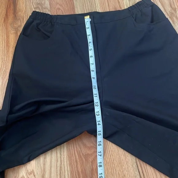 Karen Scott sport black pant with elastic waist size 14P short new with … - Picture 5 of 8